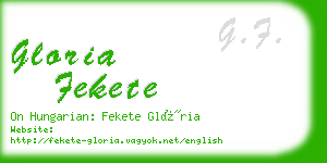 gloria fekete business card